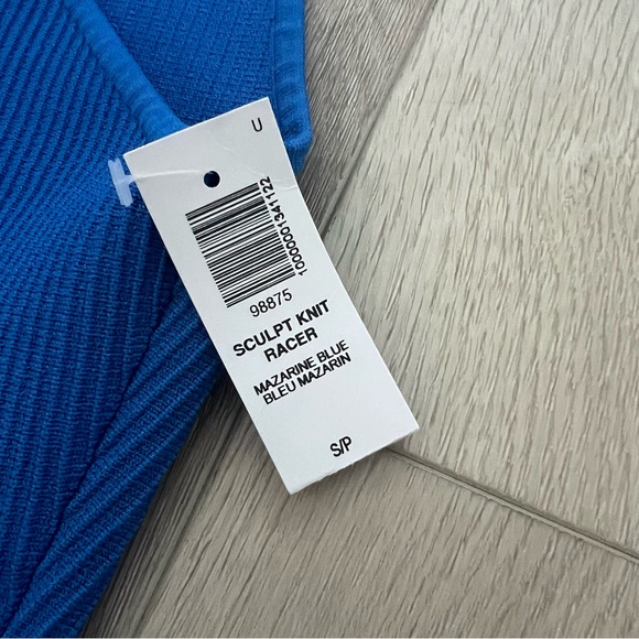 Aritzia Babaton Sculpt Knit Raver Tank NEW Blue - Picture 3 of 4